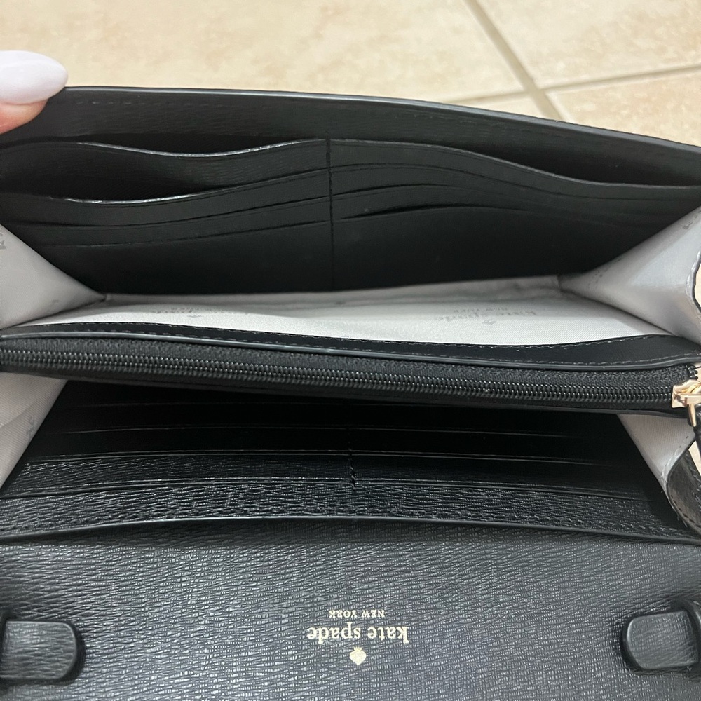 Kate Spade Cameron Wallet Black Crossbody Bag with Chain Strap - Picture 4 of 9